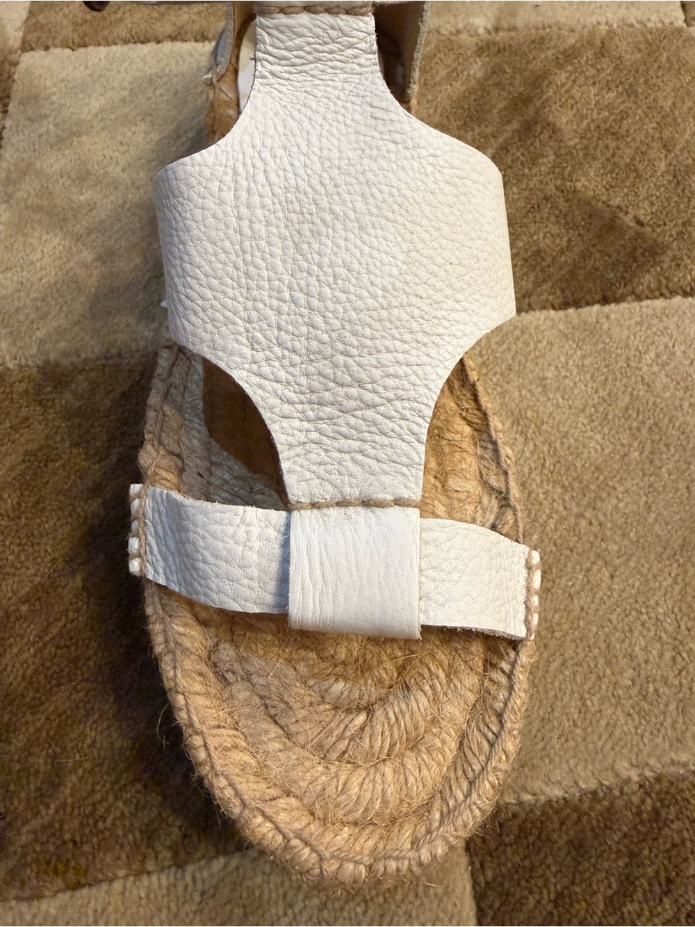 Soludos White Leather Espadrille Ankle-Strap Sandals NWT - Picture 5 of 11